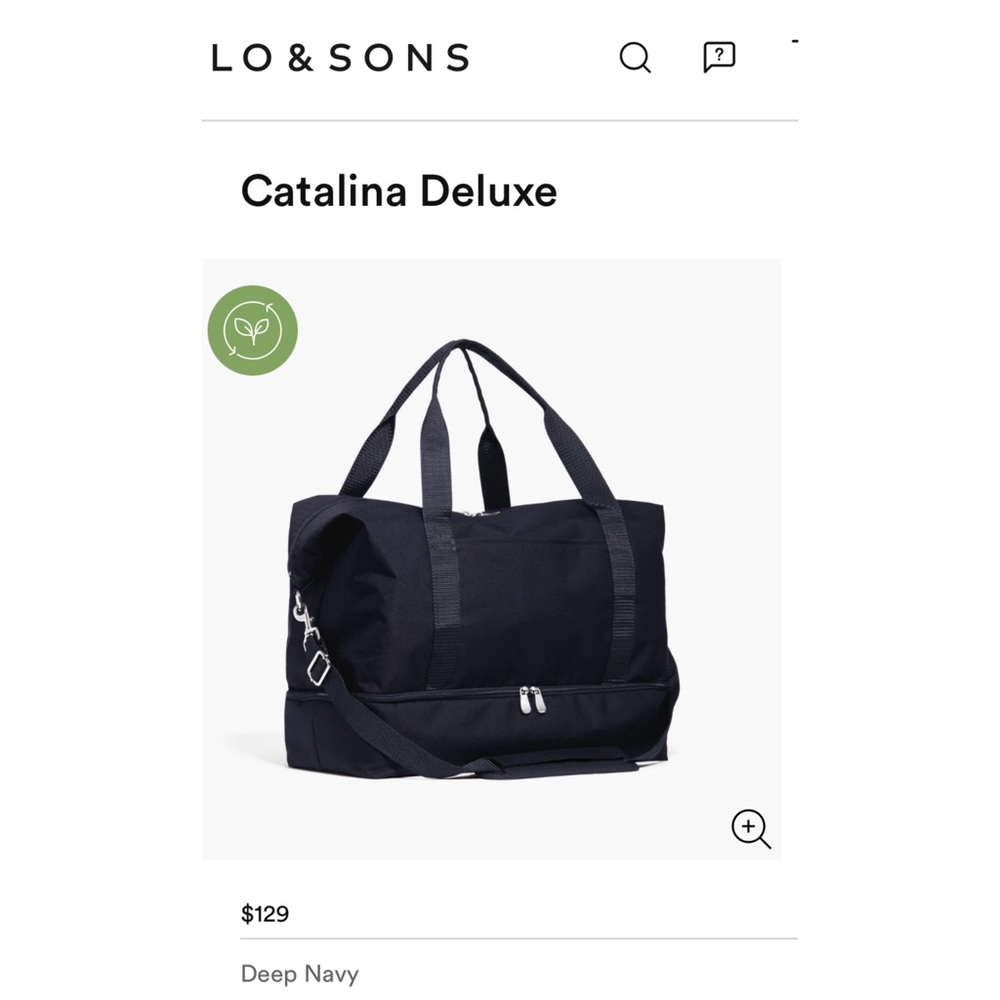 Lo & Sons Catalina Deluxe Weekender Duffel Bag in Deep Navy
